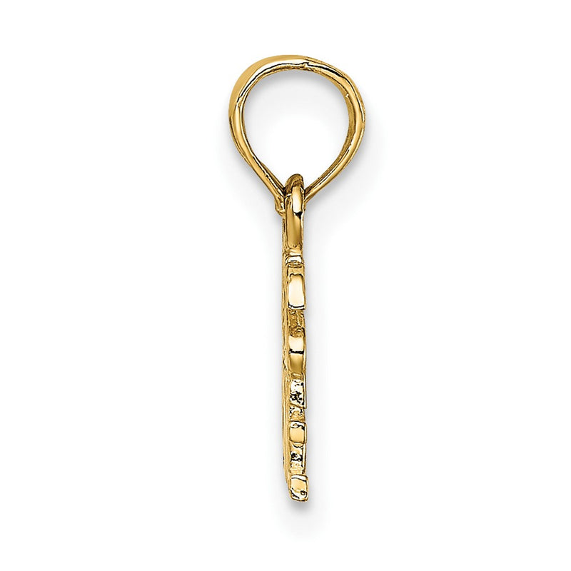 10K Yellow Gold 10K Polished / Engraved Jesus Heart Me Charm