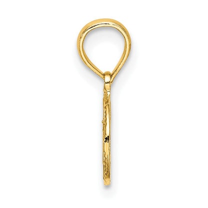 10K Yellow Gold 10K Engraved Star Of David Charm