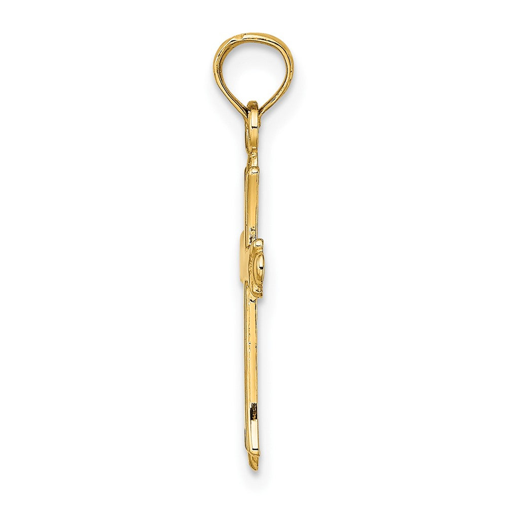 10K Yellow Gold 10K Polished Cross Charm