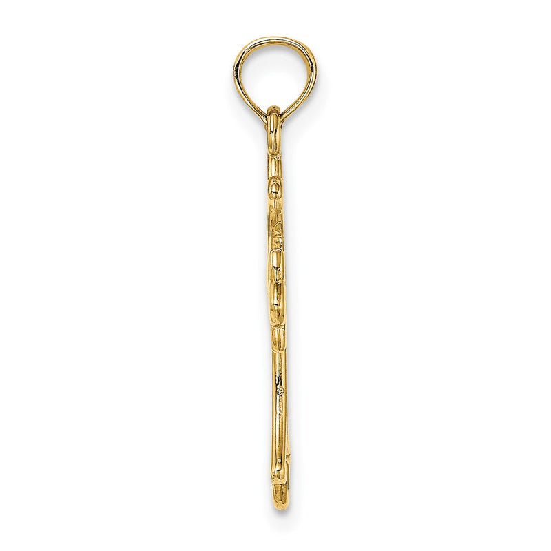 10K Yellow Gold 10K Cut-Out Dove Center Cross Charm