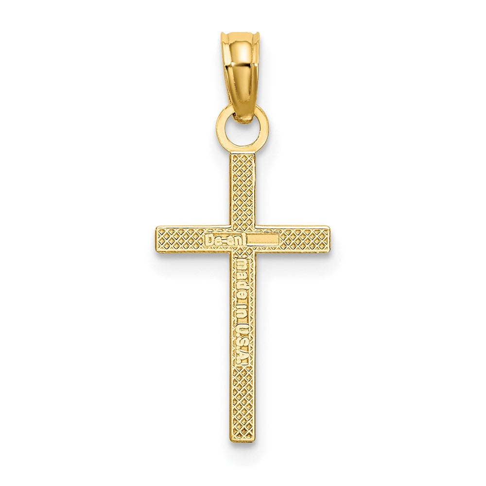 10K Yellow Gold 10K Polished Small Cross Charm