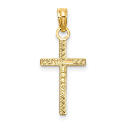 10K Yellow Gold 10K Polished Small Cross Charm