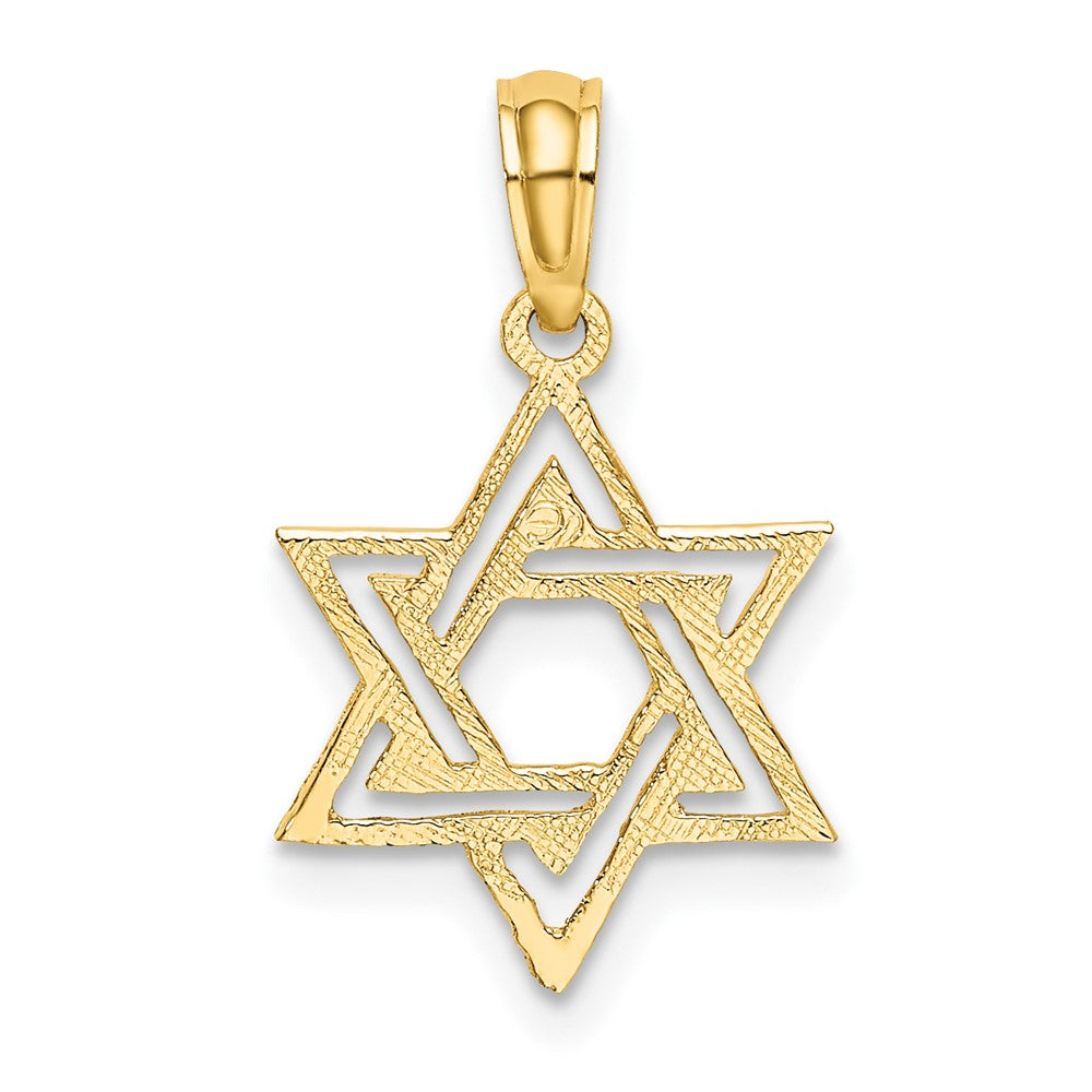 10K Yellow Gold 10K Polished Star Of David Charm