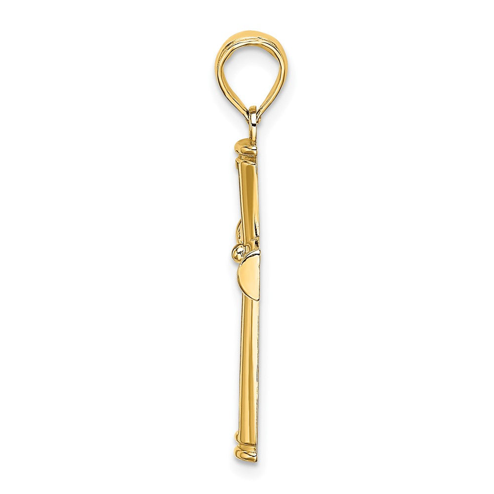 10K Yellow Gold 10K Polished And Cut-Out Cross
