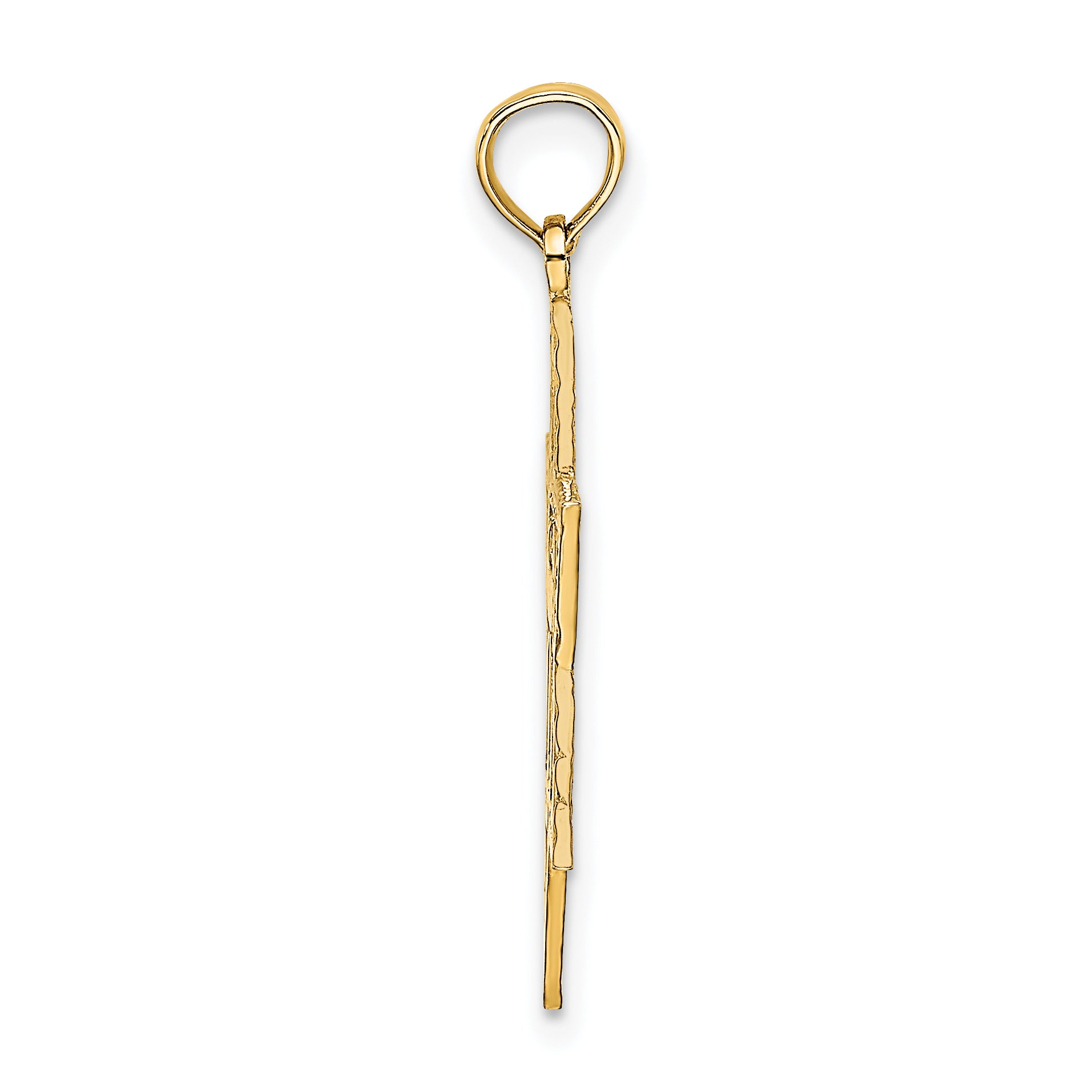 10K Yellow Gold 10K Star Of David W/ Chai Center Charm
