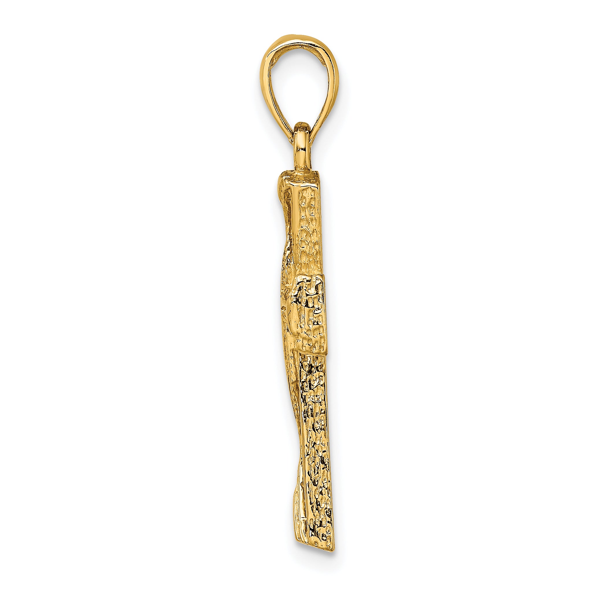 10K Yellow Gold 10K Polished Cut-Out Design Cross Charm