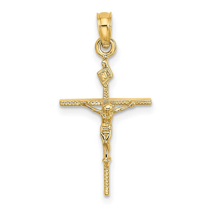 10K Yellow Gold 10K Inri Crucifix Charm