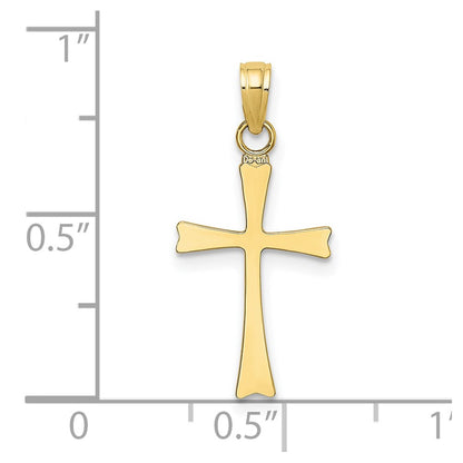 10K Yellow Gold 10K Polished Cross Charm