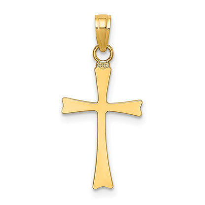 10K Yellow Gold 10K Polished Cross Charm