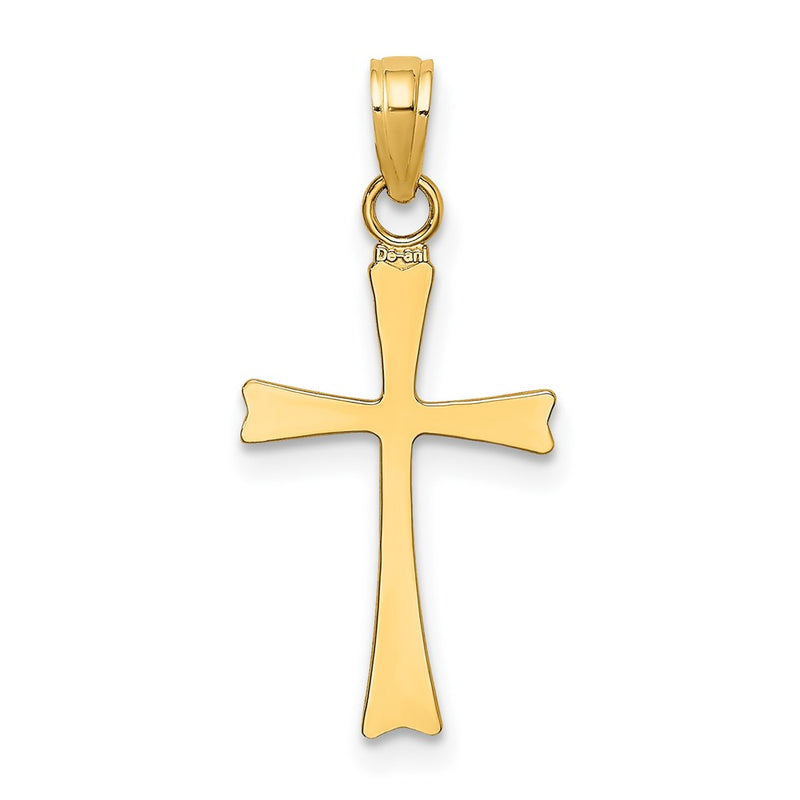 10K Yellow Gold 10K Polished Cross Charm