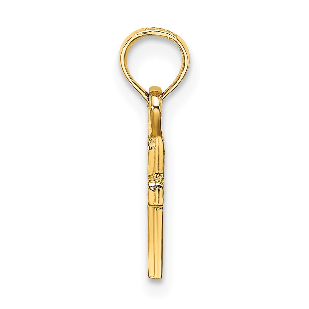 10K Yellow Gold 10K Polished Mini Cross Charm