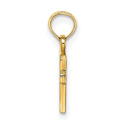 10K Yellow Gold 10K Polished Mini Cross Charm