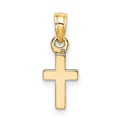 10K Yellow Gold 10K Polished Mini Cross Charm