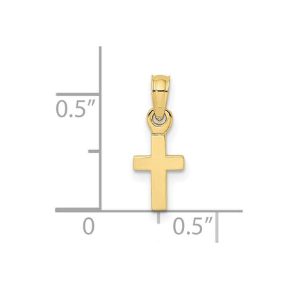 10K Yellow Gold 10K Polished Mini Cross Charm