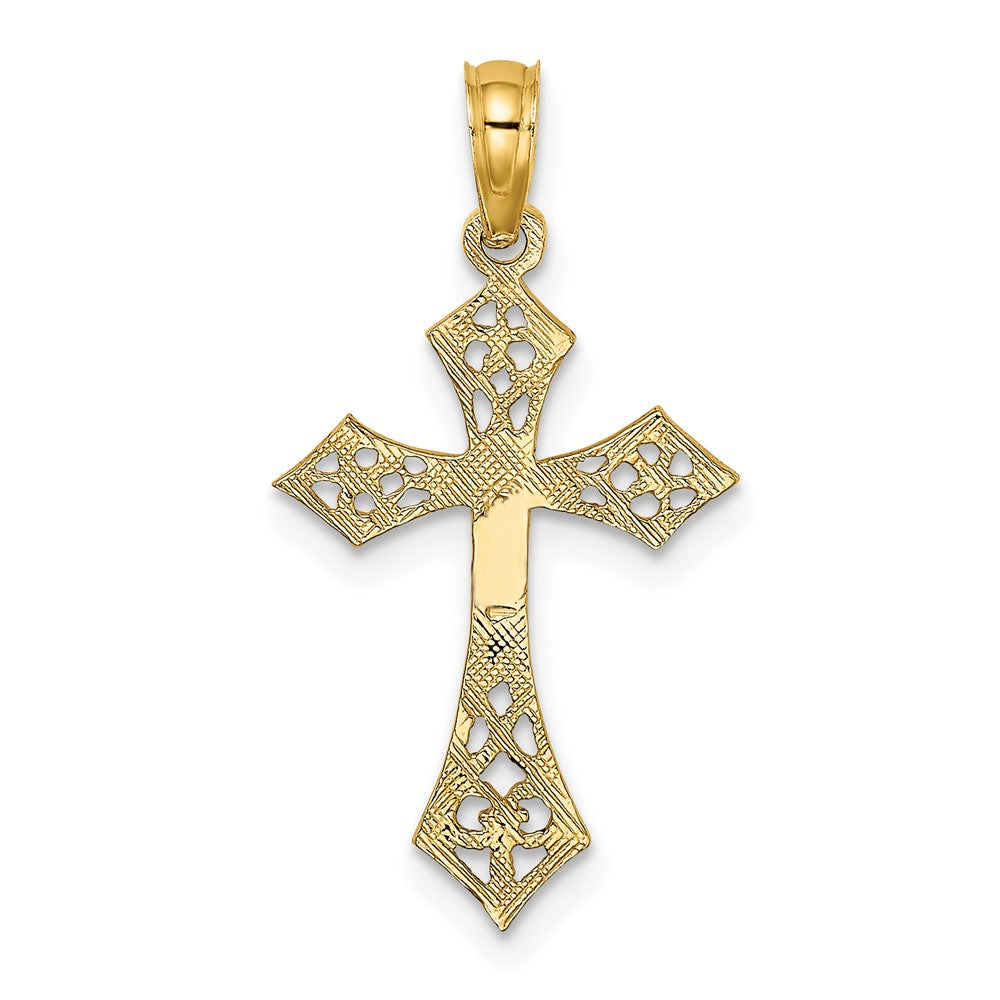 10K Yellow Gold 10K Filigree Cross Charm