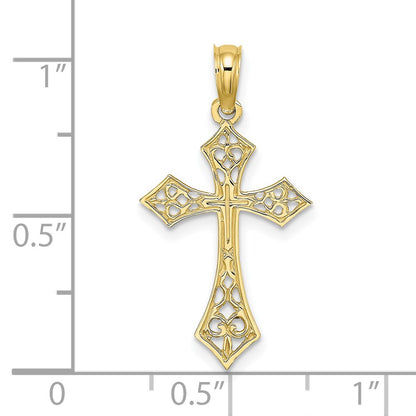 10K Yellow Gold 10K Filigree Cross Charm