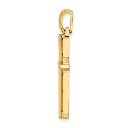 10K Yellow Gold 10K Polished Cross Charm