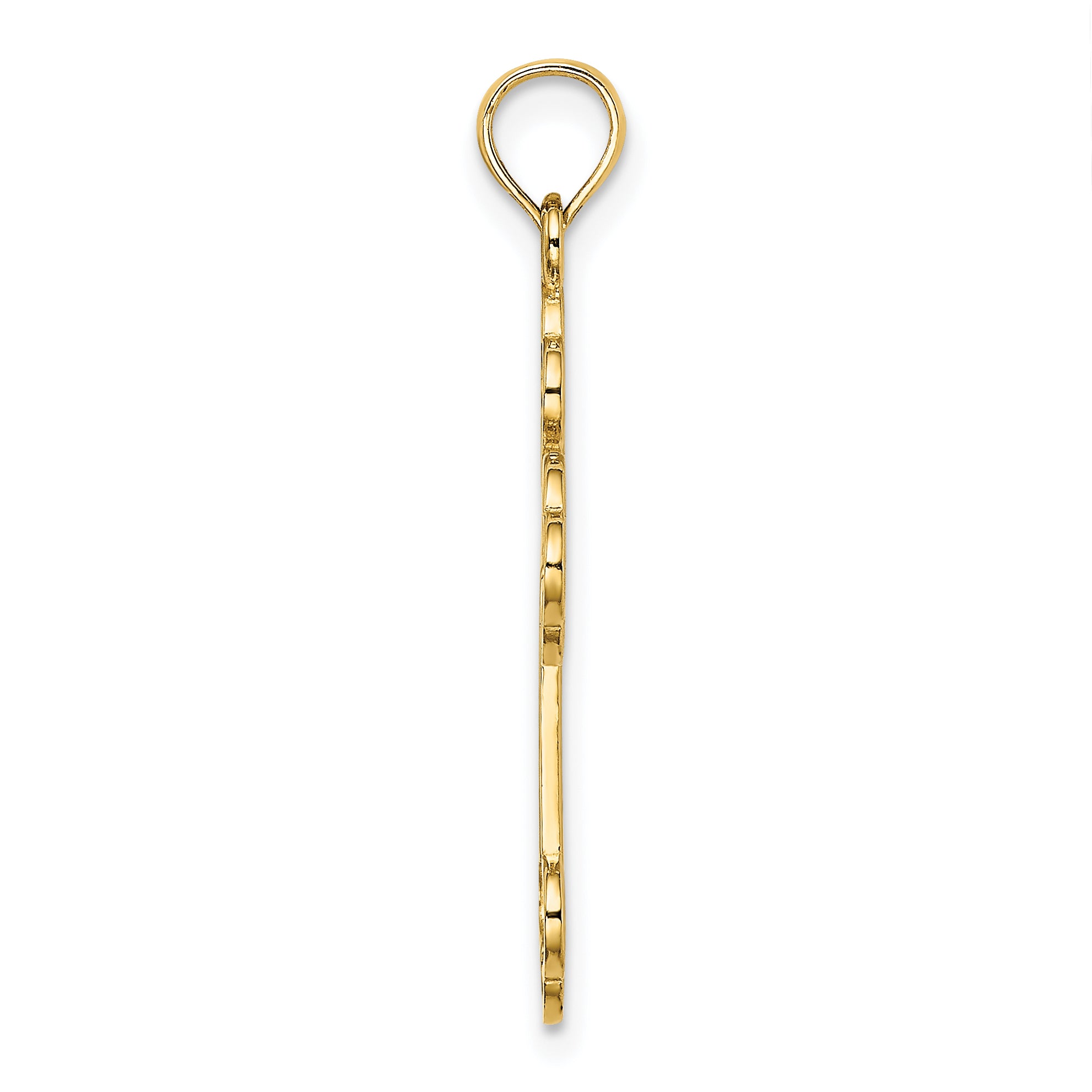 10K Yellow Gold 10K Cut-Out Design Cross Charm