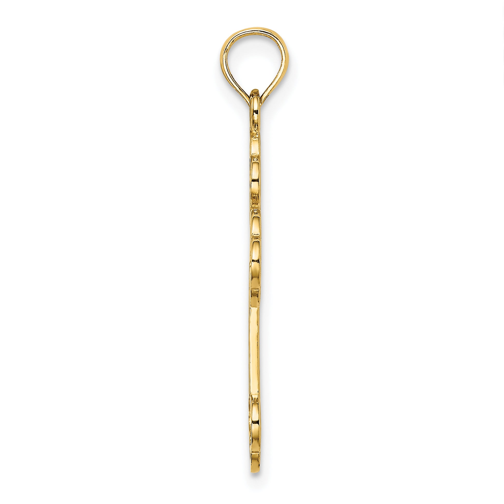 10K Yellow Gold 10K Cut-Out Design Cross Charm