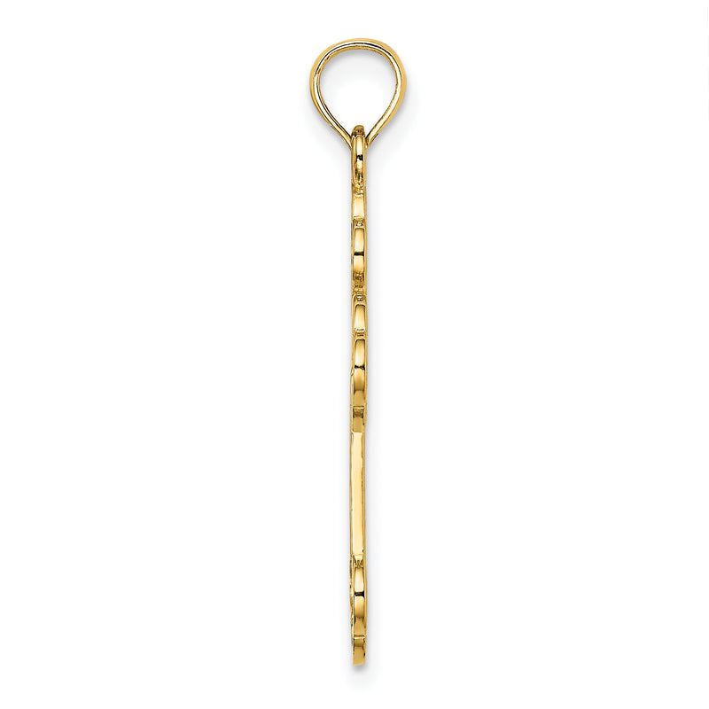 10K Yellow Gold 10K Cut-Out Design Cross Charm
