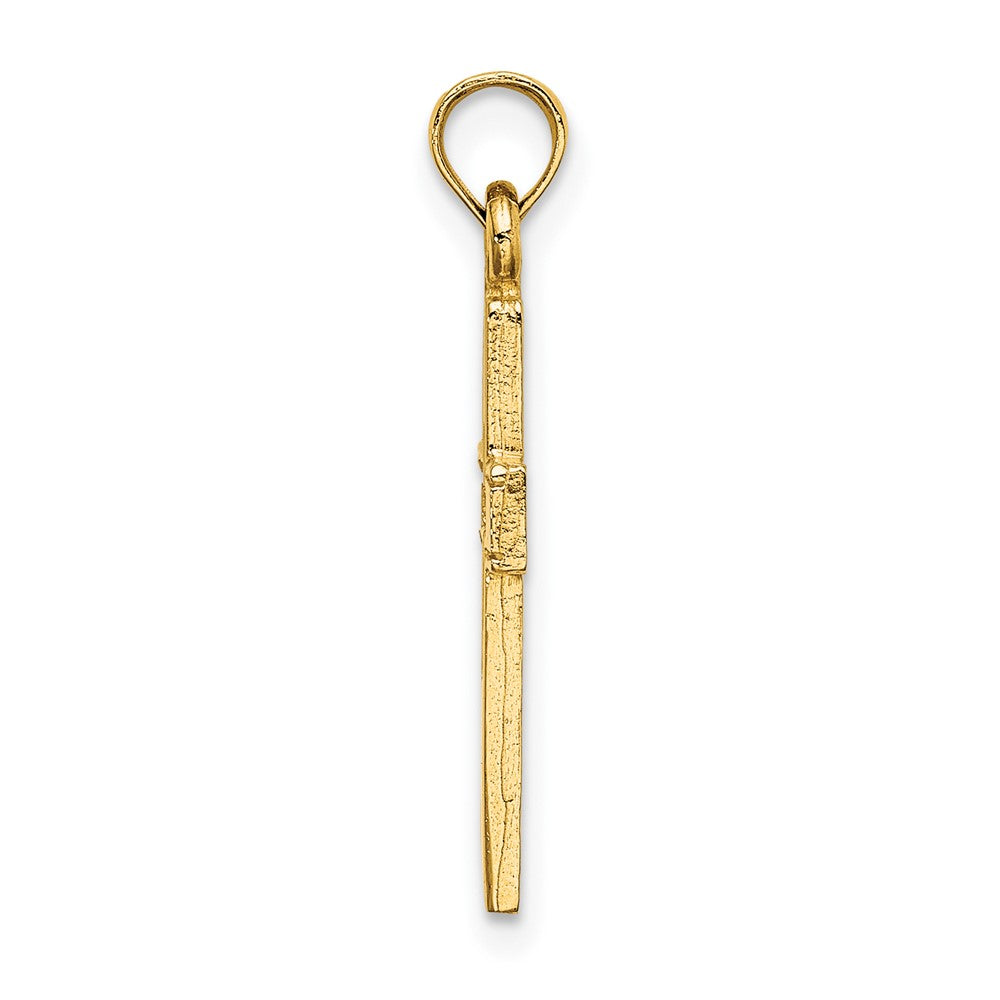 10K Yellow Gold 10K Polished And Cut-Out Cross Charm