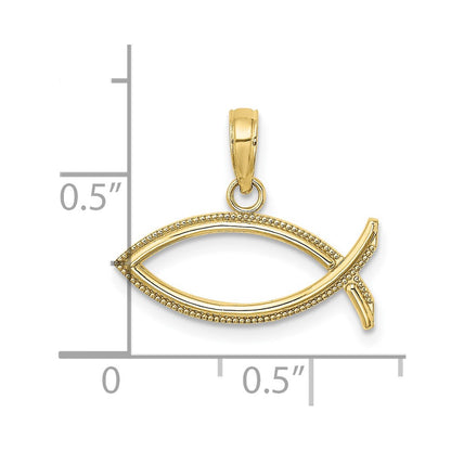 10K Yellow Gold 10K Ichthus Charm