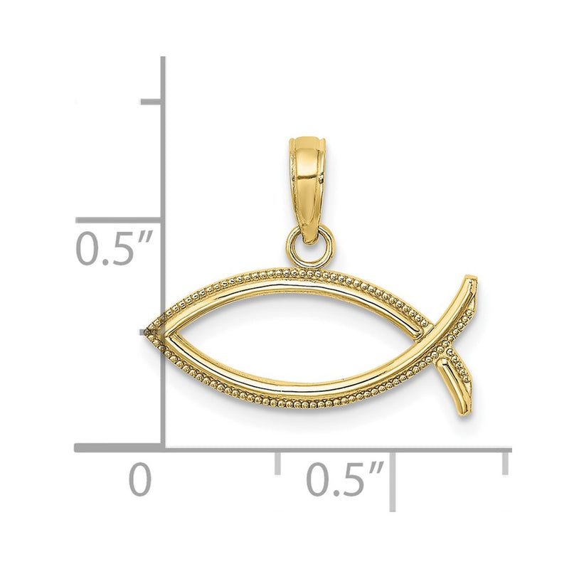 10K Yellow Gold 10K Ichthus Charm