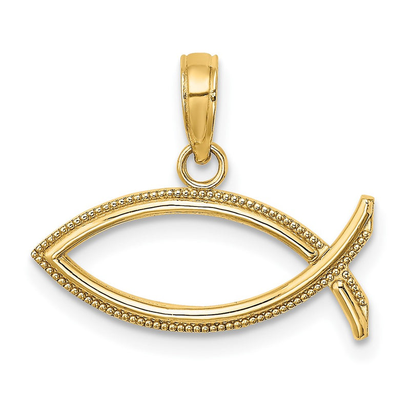 10K Yellow Gold 10K Ichthus Charm
