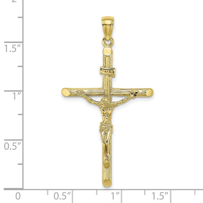 10K Yellow Gold 10K Textured Crucifix Charm