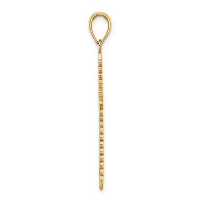 10K Yellow Gold 10K W/ Lace Border Cross Charm