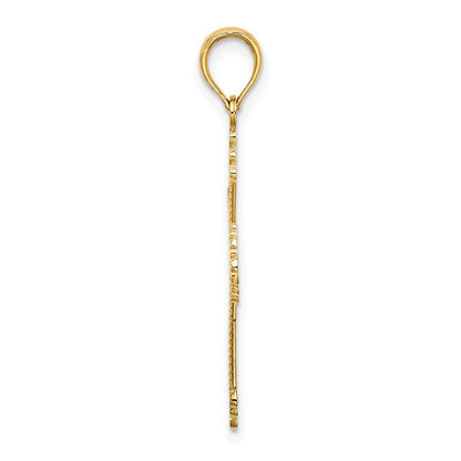 10K Yellow Gold 10K Cross W/ Heart Center Charm