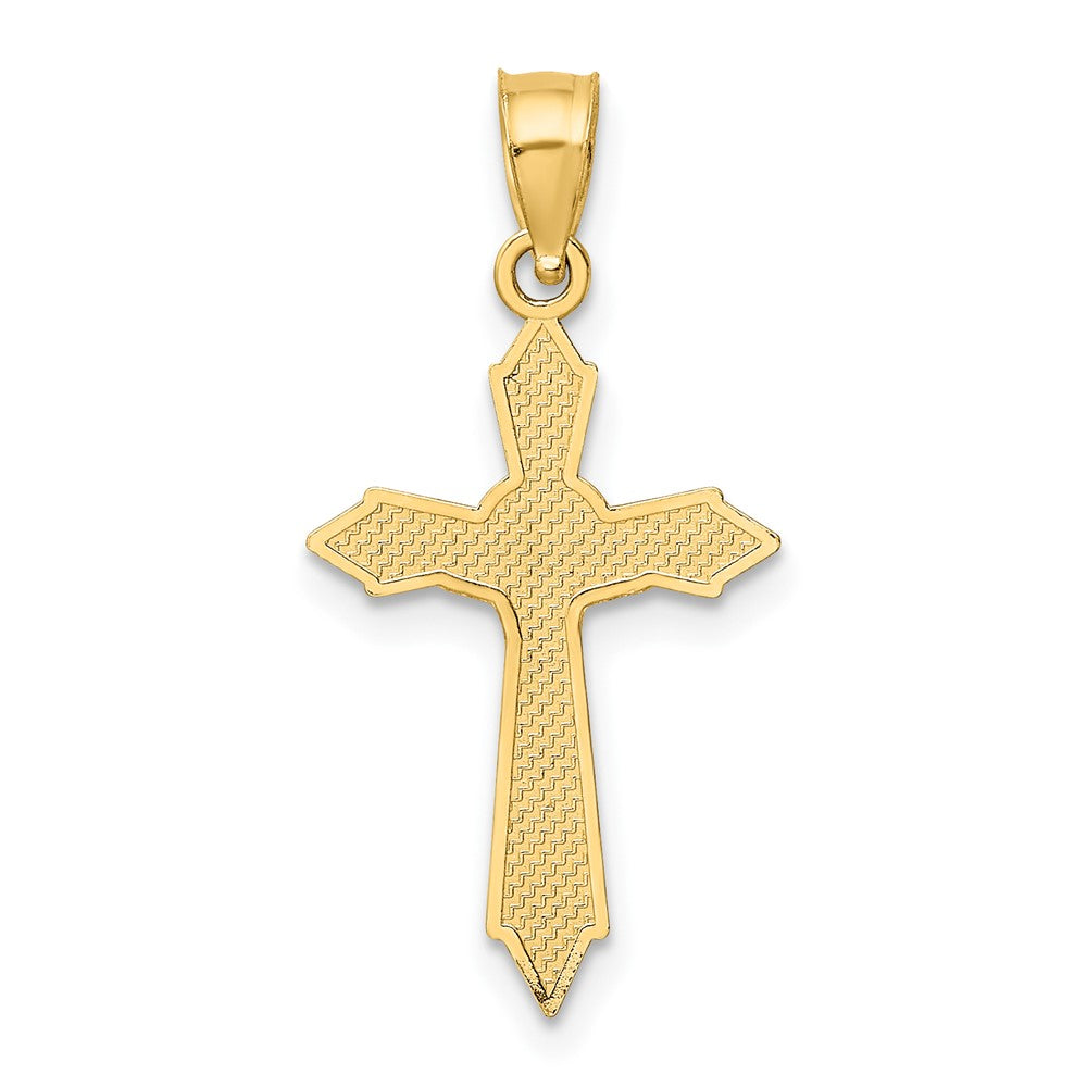 10K Yellow Gold 10K W/ Arrow Pointed Ends Crucifix Charm