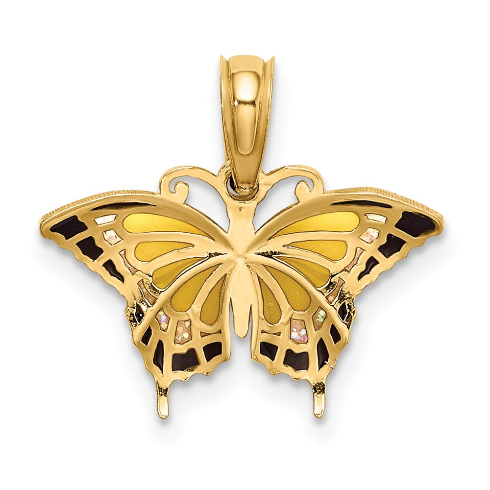 10K Yellow Gold 10K Small Enameled Butterfly Charm