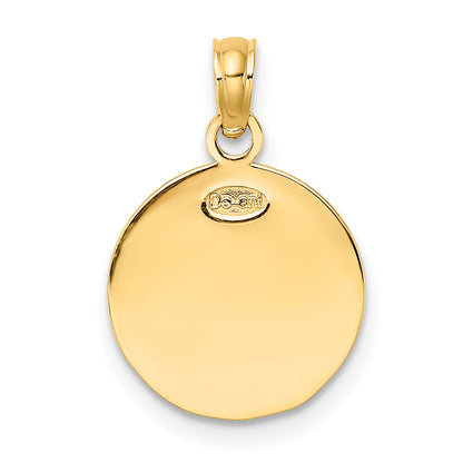 10K Yellow Gold 10K Engraveable Soccer Ball Charm