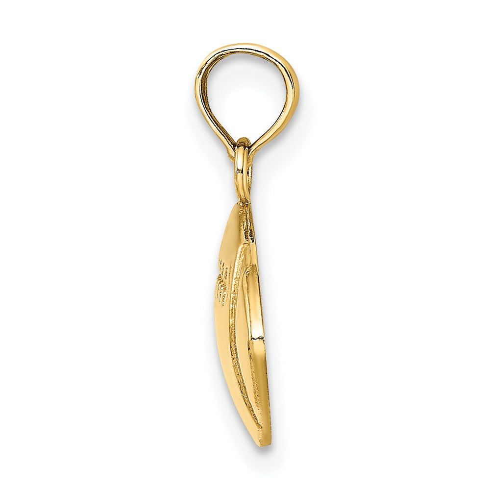 10K Yellow Gold 10K Engraveable Football Charm