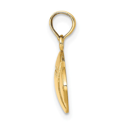 10K Yellow Gold 10K Engraveable Football Charm