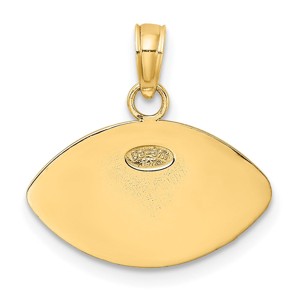 10K Yellow Gold 10K Engraveable Football Charm