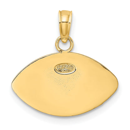 10K Yellow Gold 10K Engraveable Football Charm