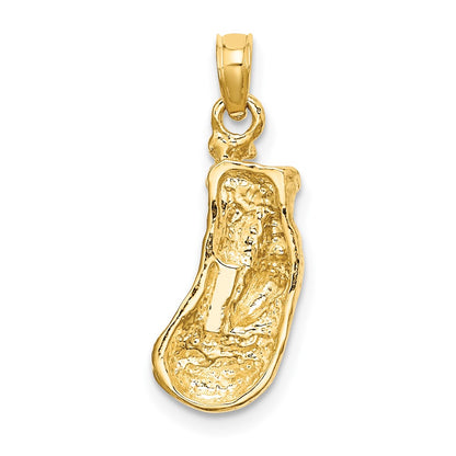 10K Yellow Gold 10K 2-D Polished / Textured Single Boxing Glove Charm