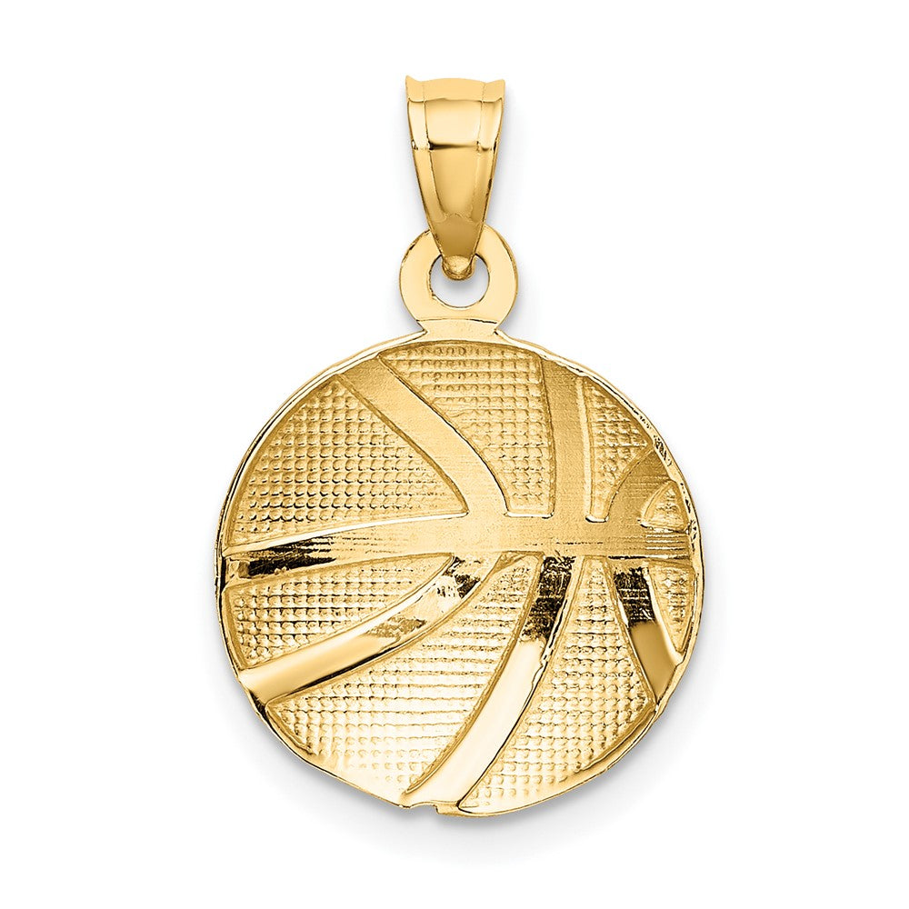 10K Yellow Gold 10K Textured Basketball Charm
