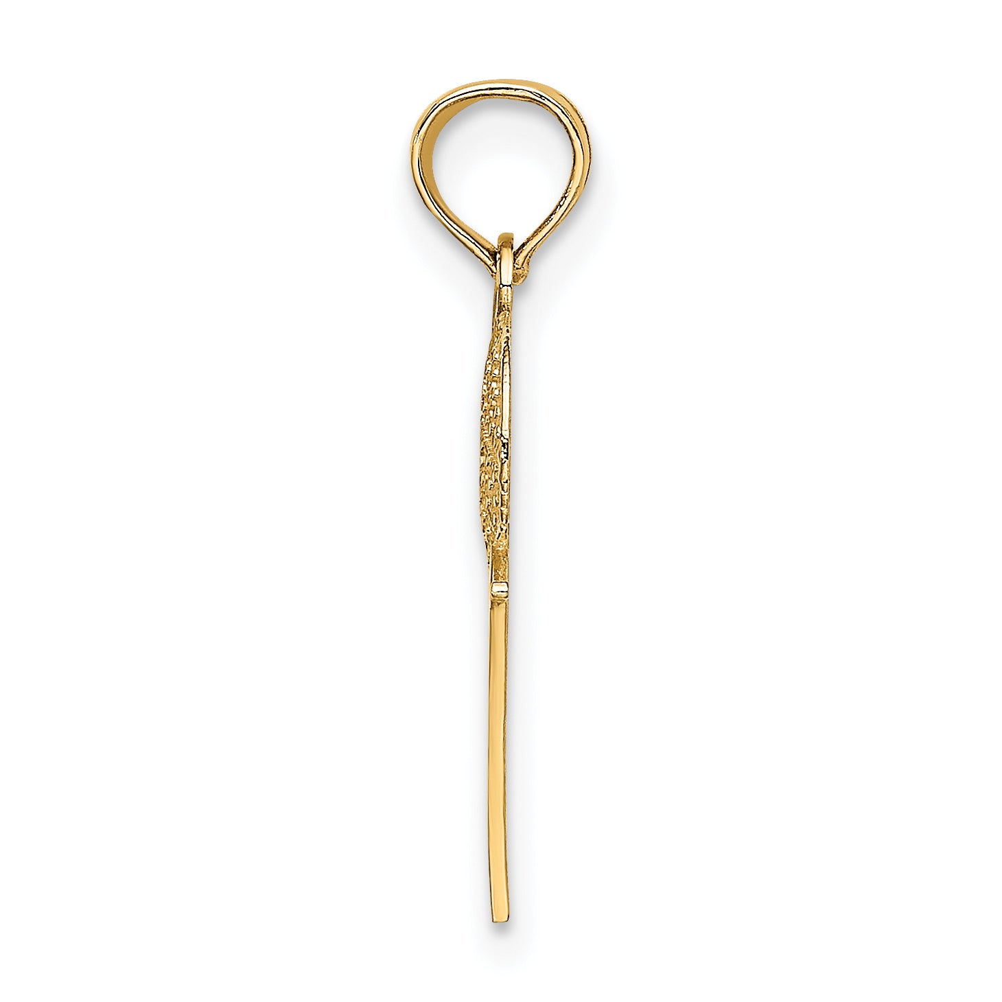 10K Yellow Gold 10K #1 Basketball With Hoop Charm