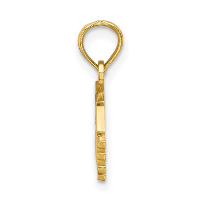10K Yellow Gold 10K Polished Graduate Under Cap Charm