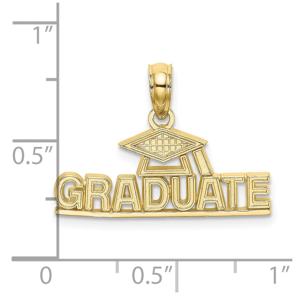 10K Yellow Gold 10K Polished Graduate Under Cap Charm