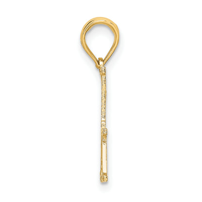 10K Yellow Gold 10K #1 Papa Cut-Out Charm