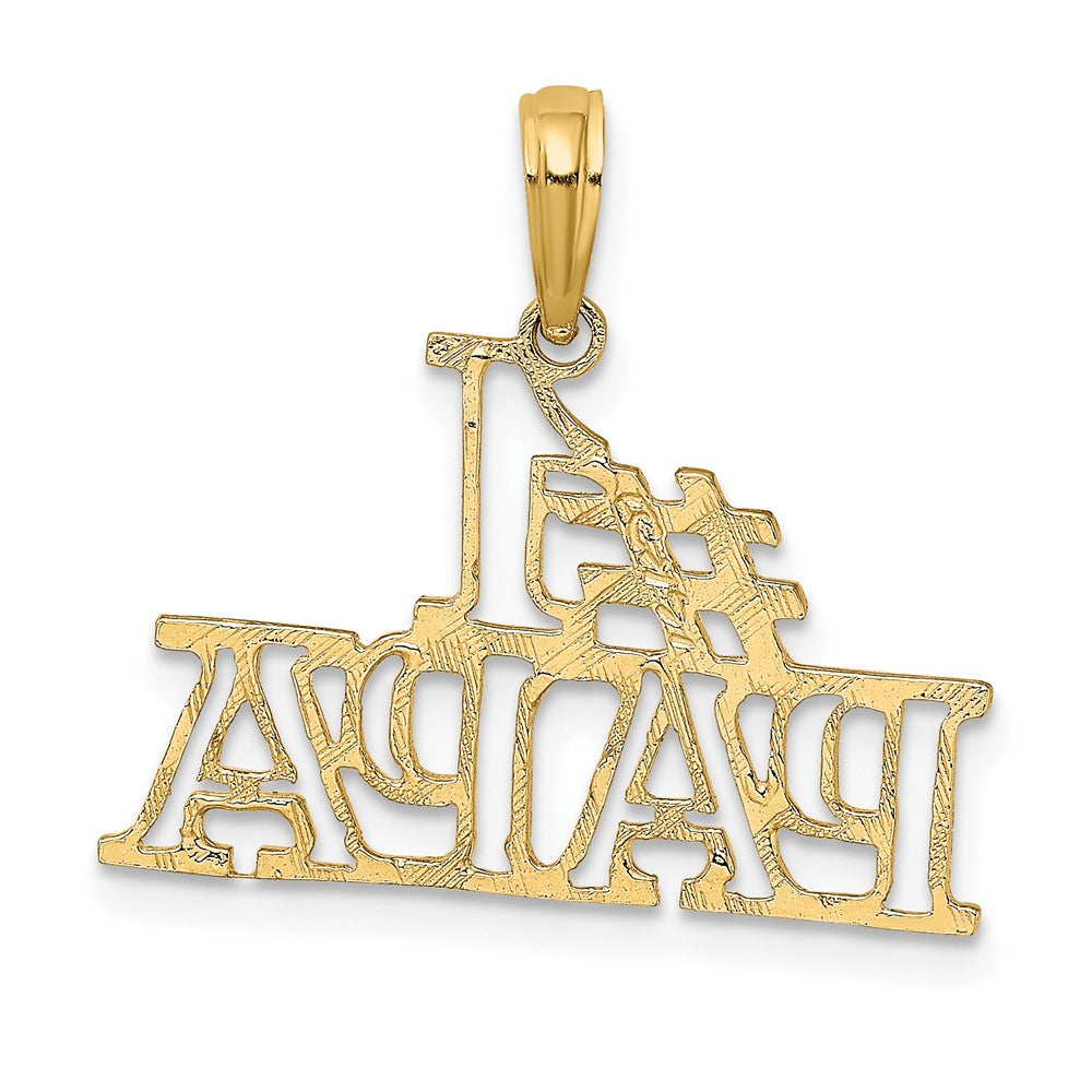 10K Yellow Gold 10K #1 Papa Cut-Out Charm