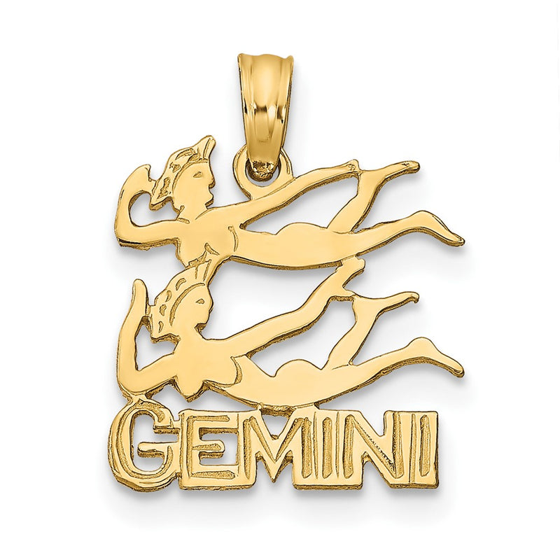 10K Yellow Gold 10K Gemini Zodiac Charm