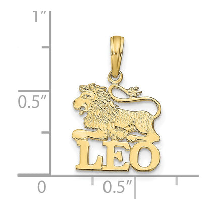 10K Yellow Gold 10K Leo Zodiac Charm