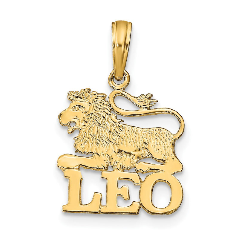 10K Yellow Gold 10K Leo Zodiac Charm