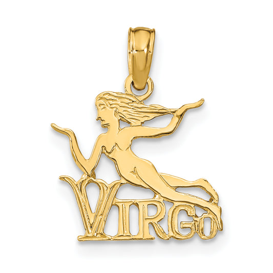 10K Yellow Gold 10K Virgo Zodiac Charm
