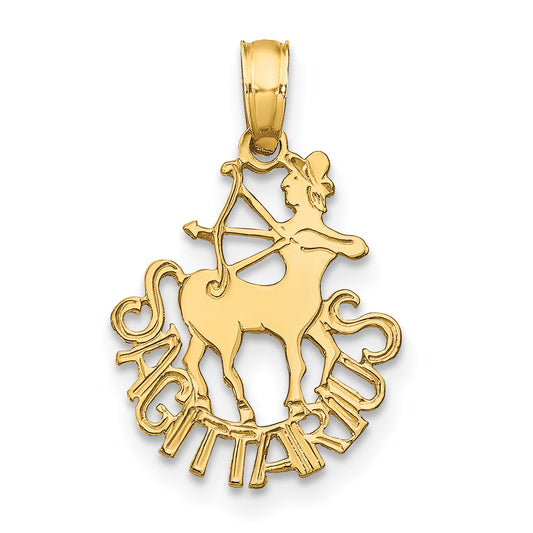 10K Yellow Gold 10K Sagittarius Zodiac Charm